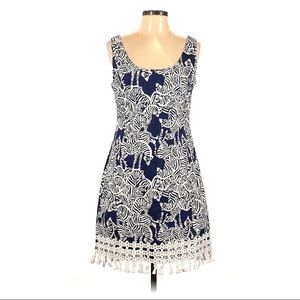 Zebra Patterned Shift Dress